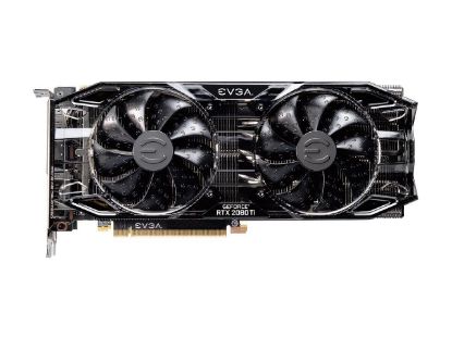 Picture of EVGA 11G-P4-2281-KR GeForce RTX 2080 Ti Black Edition Gaming 11GB 352-Bit GDDR6 PCI Express 3.0 HDCP Ready SLI Support Video Card