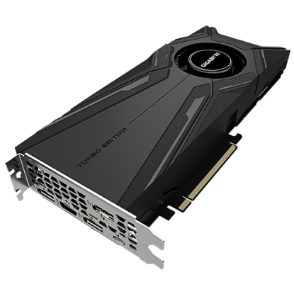 Picture of GIGABYTE GV-N208TTURBO-11GC GeForce RTX 2080 Ti TURBO 11G 11GB 352-Bit GDDR6 PCI Express 3.0 HDCP Ready SLI Support Video Card