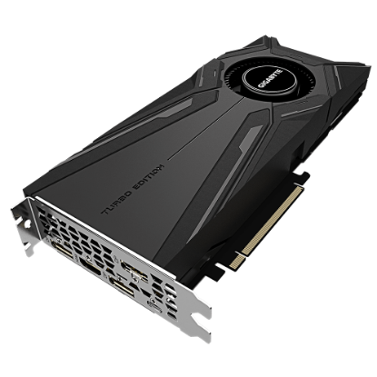 Picture of GIGABYTE GV-N208STURBO-8GC GeForce RTX 2080 TURBO 8G 8GB 256-Bit GDDR6 PCI Express 3.0 HDCP Ready SLI Support Video Card