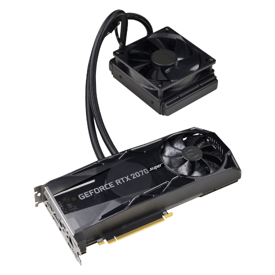 Picture of EVGA 08G-P4-3178-KR GeForce RTX 2070 SUPER XC HYBRID GAMING 8GB GDDR6 PCI Express 3.0 SLI Support Video Card