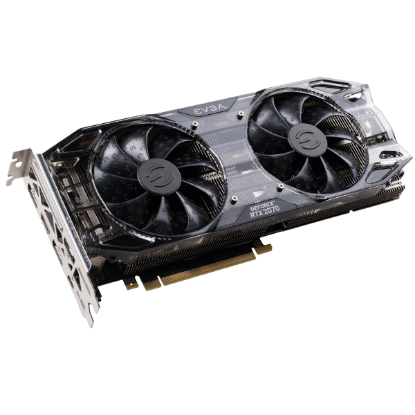 Picture of EVGA 08G-P4-2071-KR GeForce RTX 2070 XC BLACK EDITION GAMING 8GB GDDR6 PCI Express 3.0 Video Card
