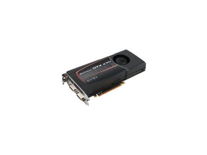 Picture of EVGA 012 P3 1470 A1 GeForce GTX 470 (Fermi) 1280MB 320-bit GDDR5 PCI Express 2.0 x16 HDCP Ready SLI Support Video Card