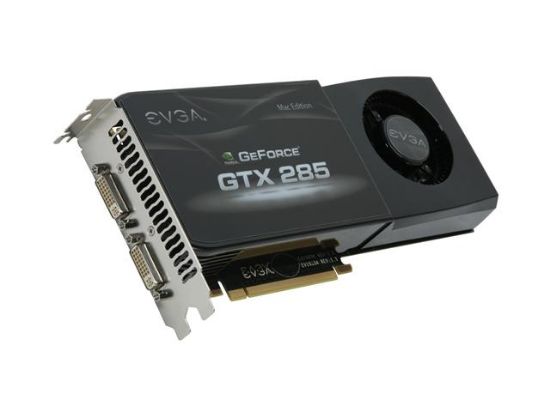 Picture of EVGA 01G-P3-1080-ER GeForce GTX 285 MAC  1GB 512-bit DDR3 PCI Express 2.0 x16 HDCP Ready SLI Support Video Card