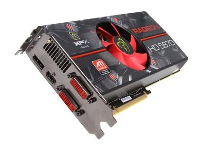 Picture of XFX HD 587X ZNFV Radeon HD 5870 1GB PCI-E X16 DUAL DVI DUAL LINK HDMI DP VIDEO CARD 