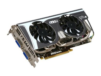 Picture of MSI N460GTX HAWK TALON ATTACK GeForce GTX 460 1 GB GDDR5 PCI-E X16 DUAL DVI DUAL LINK 1 x MINI DP VIDEO CARD 