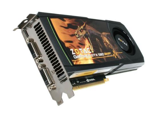 Picture of ZOTAC ZT-50102 GeForce GTX 580 AMP! 1536MB GDDR5 PCI Express 2.0 Dual DVI/mini HDMI SLI Ready Graphics Card