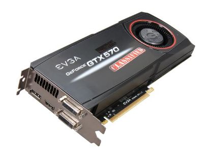 Picture of EVGA 012 P3 1578 A1 GeForce GTX 570 Classified 1280 MB GDDR5 PCI Express 2.0 2DVI/HDMI/Display Port SLI Ready