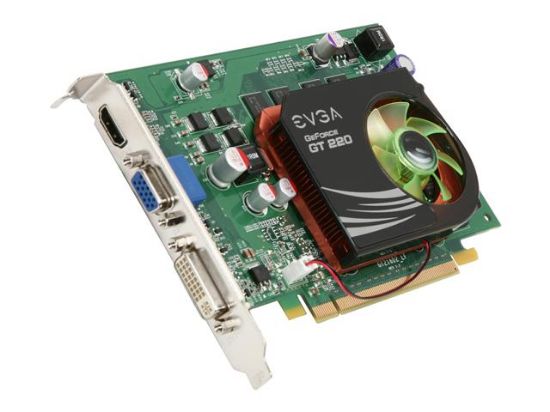 Picture of EVGA 512-P3-1220 T1 GeForce GT 220 512MB 128-bit DDR2 PCI Express 2.0 x16 HDCP Ready Video Card