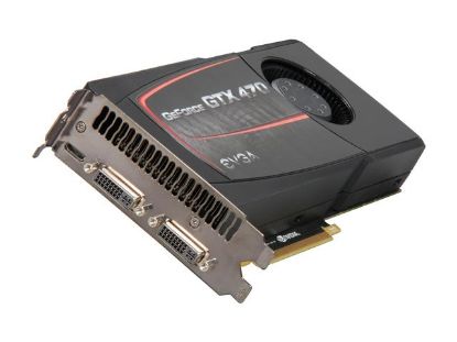 Picture of EVGA 012 P3 1472 A1 GeForce GTX 470 (Fermi) SuperClocked 1280MB 320-bit GDDR5 PCI Express 2.0 x16 HDCP Ready SLI Support Video Card