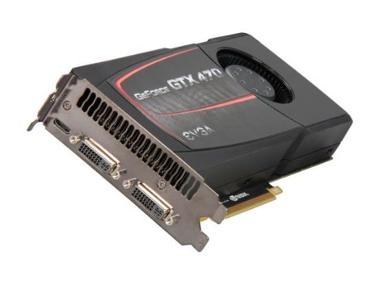 Picture of EVGA 012-P3-1472-A2 GeForce GTX 470 (Fermi) SuperClocked 1280MB 320-bit GDDR5 PCI Express 2.0 x16 HDCP Ready SLI Support Video Card