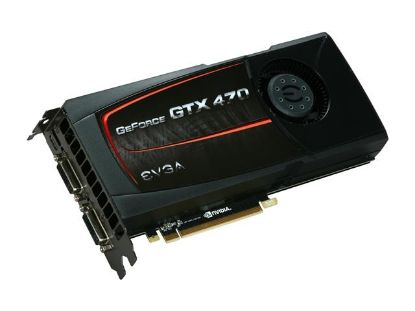 Picture of EVGA 012P31475TR GeForce GTX 470 (Fermi) SuperClocked+ 1280MB 320-bit GDDR5 PCI Express 2.0 x16 HDCP Ready SLI Support Video Card