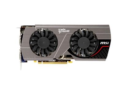 Picture of MSI N560GTX448TWINFROZRIIIPOWEREDITION GeForce GTX 560 Ti - 448 Cores (Fermi) 1280MB 320-bit GDDR5 PCI Express 2.0 x16 HDCP Ready SLI Support Video Card