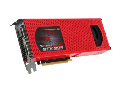 Picture of EVGA 017P31294T1 GeForce GTX 295 1792MB 896 Bit GDDR3 PCI Express 2.0 x16 HDCP Ready SLI Support Video Card