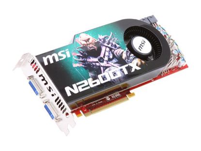 Picture of MSI N260GTX 2D896 OC GeForce GTX 260 OC 896MB 448-bit GDDR3 PCI Express 2.0 x16 HDCP Ready SLI Support Video Card