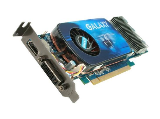 Picture of GALAXY 96GFF6HVDCXX GeForce 9600 GT 512MB 256-bit DDR3 PCI Express 2.0 x16 HDCP Ready Low Profile Ready Video Card