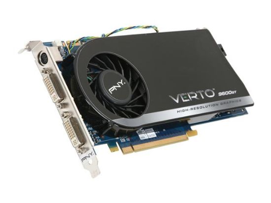 Picture of PNY VCG96512GXXB GeForce 9600 GT 512MB 256-bit GDDR3 PCI Express 2.0 x16 HDCP Ready SLI Support Video Card - OEM