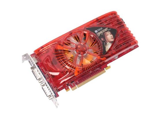 Picture of MSI N9600GT-T2D512-OC GeForce 9600 GT 512MB 256-bit GDDR3 PCI Express 2.0 x16 HDCP Ready SLI Support Video Card