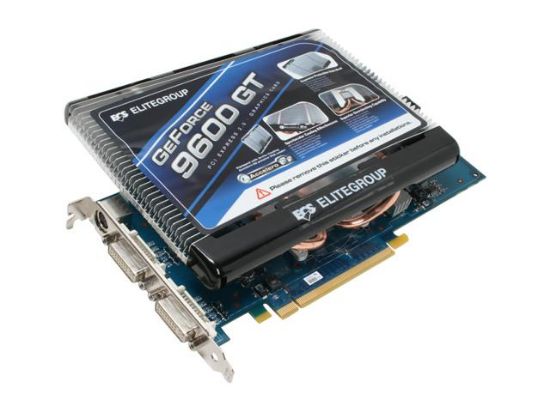 Picture of ECS N9600GT 512MX P FRONTLINE GeForce 9600 GT 512MB 256-bit GDDR3 PCI Express 2.0 x16 HDCP Ready SLI Support Video Card