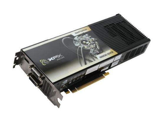 Picture of XFX PV-T98U-ZHFU GeForce 9800 GX2 1GB 512-bit GDDR3 PCI Express 2.0 x16 HDCP Ready SLI Support Video Card