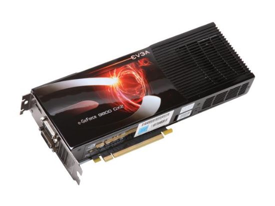 Picture of EVGA 01G P3 N895 TX GeForce 9800 GX2 KO 1GB 512-bit GDDR3 PCI Express 2.0 x16 HDCP Ready SLI Supported Video Card