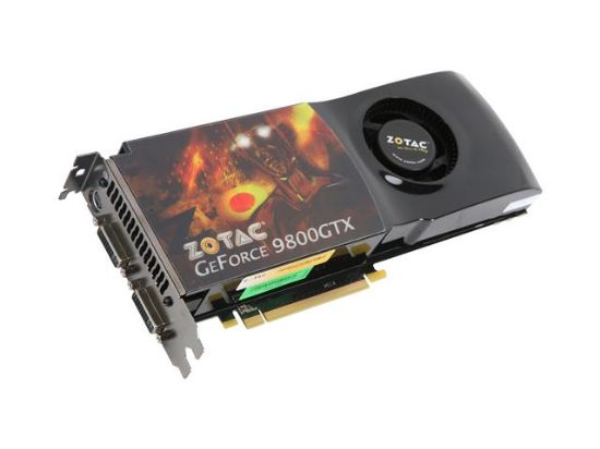 Picture of ZOTAC ZT 98XES2P FSP GeForce 9800 GTX(G92) 512MB 256-bit GDDR3 PCI Express 2.0 x16 HDCP Ready SLI Support Video Card