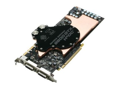Picture of BFG BFGE98512GTXH2OCWE GeForce 9800 GTX 512MB 256-bit GDDR3 PCI Express 2.0 x16 HDCP Ready SLI Support Video Card