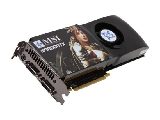 Picture of MSI N9800GTX-T2D512-OC GeForce 9800 GTX 512MB 256-bit GDDR3 PCI Express 2.0 x16 HDCP Ready SLI Support Video Card