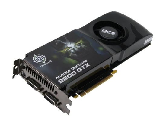 Picture of BFG BFGE98512GTXOC2E GeForce 9800 GTX 512MB 256-bit GDDR3 PCI Express 2.0 x16 HDCP Ready SLI Support Video Card