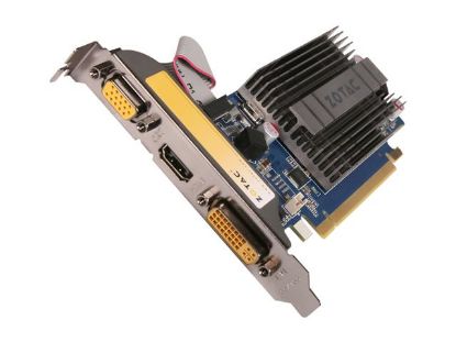 Picture of ZOTAC ZT 84GEL2M HSL GeForce 8400 GS 1GB 64-bit DDR3 PCI Express 2.0 x16 HDCP Ready Low Profile Ready Video Card