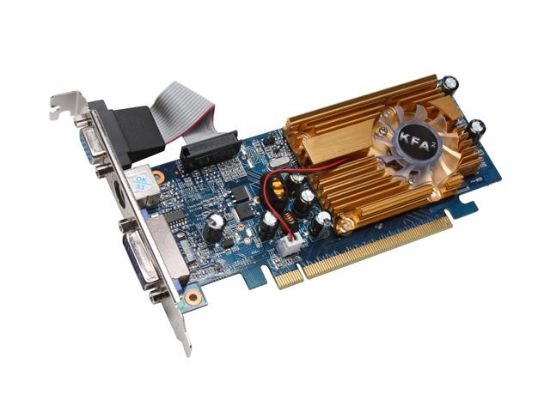 Picture of GALAXY 84SFE4HDFCXX GeForce 8400 GS 1GB (512MB on board) 64-bit GDDR2 PCI Express x16 Low Profile Video Card