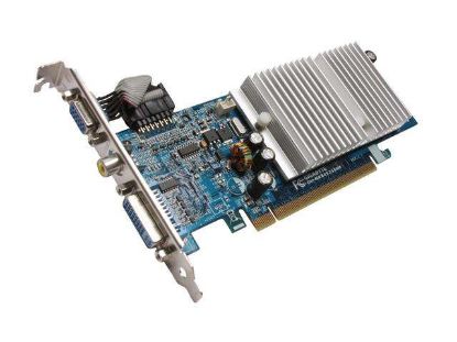 Picture of GIGABYTE GV NX84S256HE GeForce 8400 GS 256MB 64-bit GDDR2 PCI Express 2.0 x16 HDCP Ready Video Card