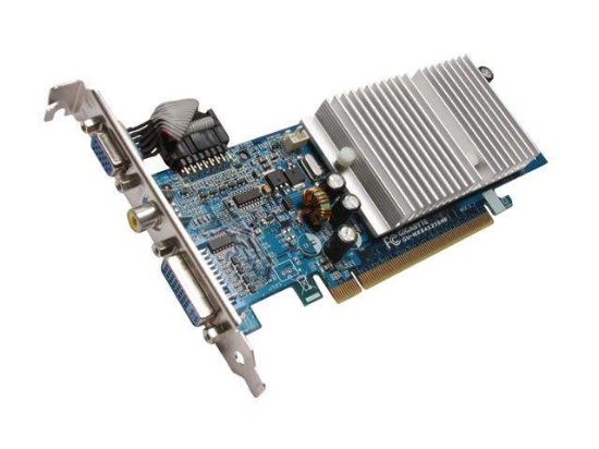 Picture of GIGABYTE GV-NX84S256HE GeForce 8400 GS 256MB 64-bit GDDR2 PCI Express 2.0 x16 HDCP Ready Video Card