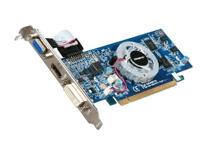 Picture of GIGABYTE GV N84STC 512I Rev2.0 GeForce 8400 GS Supporting up to 512MB(128MB onboard) 64-bit GDDR3 PCI Express 2.0 x16 HDCP Ready Low Pro