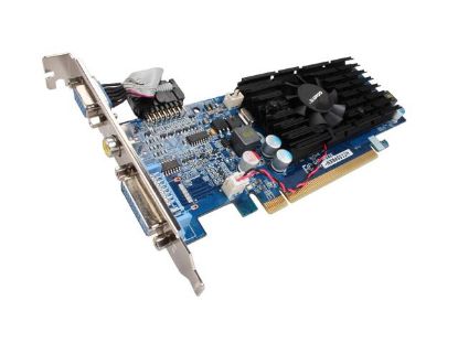 Picture of GIGABYTE GV NX84S512H GeForce 8400 GS 512MB 64-bit GDDR2 PCI Express 2.0 x16 HDCP Ready Low Profile Ready Video Card