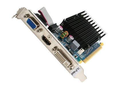 Picture of PNY VCG84512R3SXPB GeForce 8400 GS 512MB 64-bit DDR2 PCI Express 2.0 x16 HDCP Ready Low Profile Ready Video Card