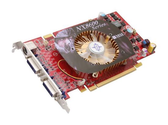 Picture of MSI NX8600GT T2D256E OC GeForce 8600 GT 256MB 128-bit GDDR3 PCI Express x16 SLI Support Video Card