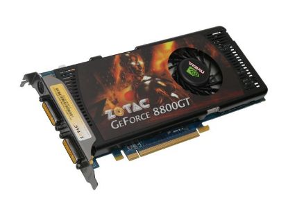 Picture of ZOTAC ZT 88TES3P FSP GeForce 8800 GT 512MB 256-bit GDDR3 PCI Express 2.0 x16 HDCP Ready SLI Support Video Card