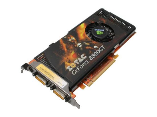 Picture of ZOTAC ZT88TEY2PFSP GeForce 8800 GT 1GB 256-bit GDDR3 PCI Express 2.0 x16 HDCP Ready SLI Support Video Card