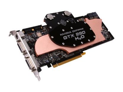 Picture of BFG BFGEGTX2801024H2OWE GeForce GTX 280 1GB 512-bit GDDR3 PCI Express 2.0 x16 HDCP Ready SLI Support Video Card