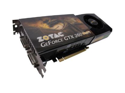 Picture of ZOTAC ZT-X26E3KB-FCP GeForce GTX 260 896MB 448-bit GDDR3 PCI Express 2.0 x16 HDCP Ready SLI Support Video Card