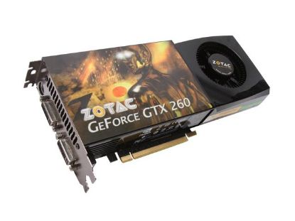 Picture of ZOTAC ZT X26E3KA FSP GeForce GTX 260 896MB 448-bit GDDR3 PCI Express 2.0 x16 HDCP Ready SLI Support Video Card