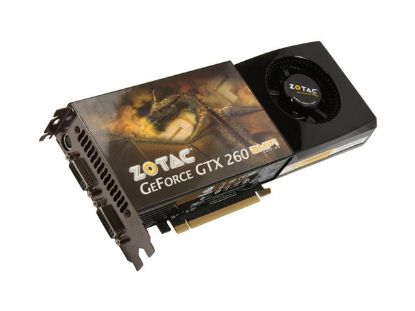 Picture of ZOTAC ZT X26E3KC FCP GeForce GTX 260 896MB 448-bit GDDR3 PCI Express 2.0 x16 HDCP Ready SLI Support Video Card