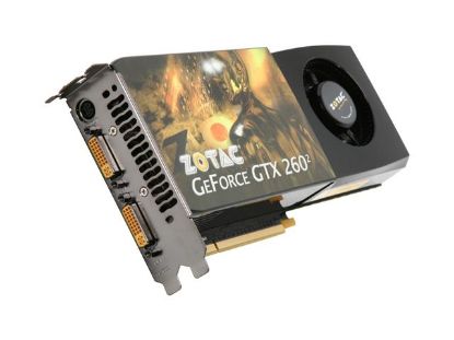 Picture of ZOTAC ZT X26E3KE FSP GeForce GTX 260 896MB 448-bit GDDR3 PCI Express 2.0 x16 HDCP Ready SLI Support Video Card