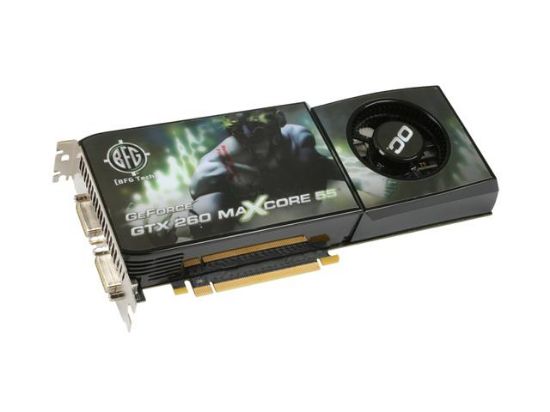 Picture of BFG BFGRGTX260MC896OCDE GeForce GTX 260 896MB 448-bit GDDR3 PCI Express 2.0 x16 HDCP Ready SLI Support Video Card