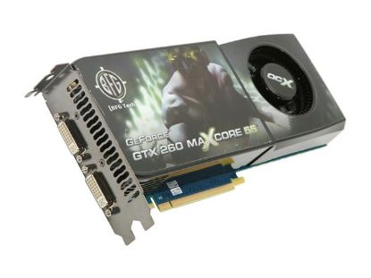 Picture of BFG BFGEGTX260MC896OCXDE GeForce GTX 260 OCX MAXCORE 55 896MB 448-bit GDDR3 PCI Express 2.0 x16 HDCP Ready SLI Supported Video Card