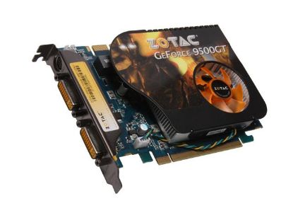 Picture of ZOTAC ZT 95TES2P FSL GeForce 9500 GT 512MB 128-bit GDDR3 PCI Express 2.0 x16 HDCP Ready SLI Support Video Card