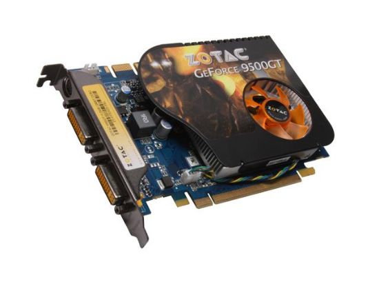 Picture of ZOTAC ZT95TEH2PFSL GeForce 9500 GT 512MB 128-bit GDDR2 PCI Express 2.0 x16 HDCP Ready SLI Support Video Card