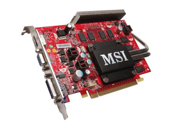 Picture of MSI N9500GT MD512Z GeForce 9500 GT 512MB 128-bit GDDR2 PCI Express 2.0 x16 HDCP Ready SLI Support Video Card