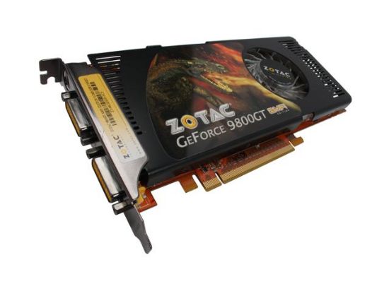 Picture of ZOTAC ZT98GES3PFCP GeForce 9800 GT 512MB 256-bit GDDR3 PCI Express 2.0 x16 HDCP Ready SLI Support Video Card