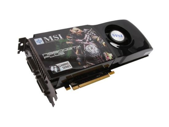 Picture of MSI N9800GTXPLUST2D512OC GeForce 9800 GTX 512MB 256-bit GDDR3 PCI Express 2.0 x16 HDCP Ready SLI Support Video Card